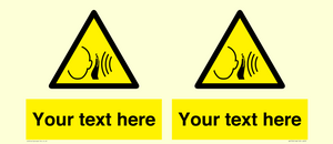 Custom warning sudden loud noise